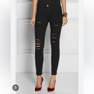 Frame black Le Skinny de Jeanne Ripped Jeans